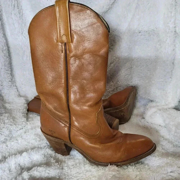 Vintage FRYE Leather Western Boots 7105 - Picture 4 of 11